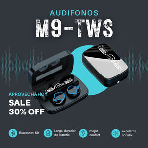 AUDIFONOS INALAMBRICOS M9 SUPER EQUIPADOS